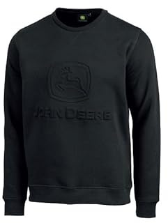 JOHN DEERE Sweat-shirt noir - Avec logo en relief - Pull à capuche - Sweat à capuche pour homme