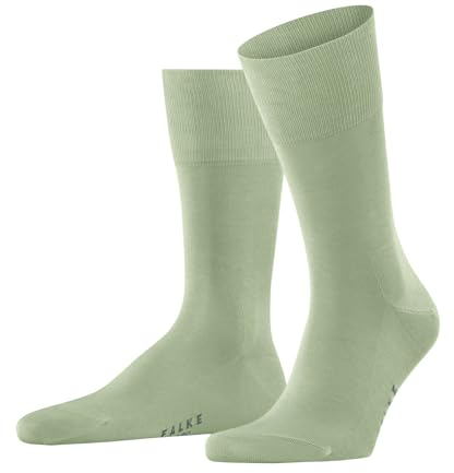FALKE Men's Tiago M So Fil D'Écosse Cotton Plain 1 Pair Socks, Green Pale Olive 7710, 8.5-9.5