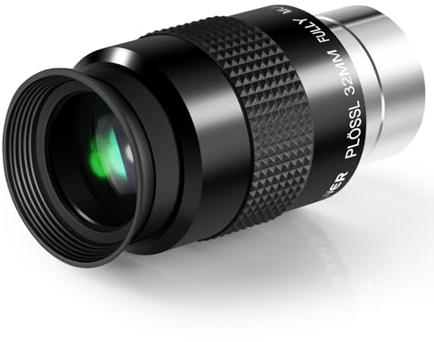 NEEWER 1,25 Plössl Teleskopokular, 46 Grad Weitwinkelobjektiv mit 32mm Brennweite, mehrfach beschichtetes HD optisches Glas 4 Elemente Standard 1,25 Schnittstelle für Astronomie Teleskop, LS-T18