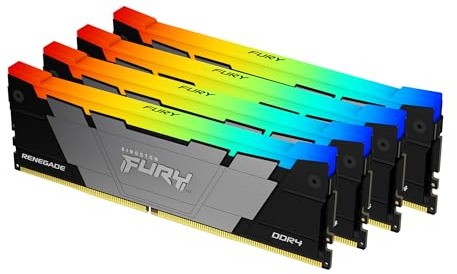 Kingston FURY Renegade RGB 128GB 3200MT/s DDR4 CL16 DIMM (Kit of 4) Desktop Gaming Memory - KF432C16RB2AK4/128
