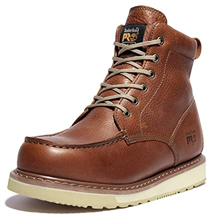 Timberland PRO Men's Pro Wedge 6 Inch Moc Soft Toe Industrial Work Boot, Brown-2024 New, 7.5