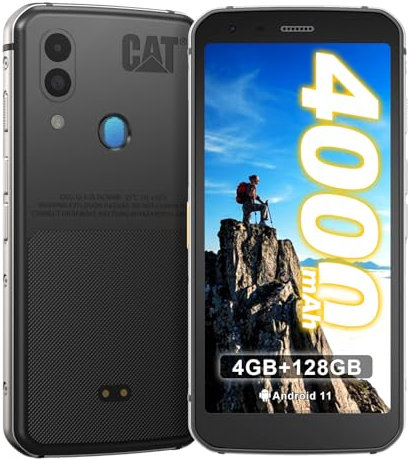 Unifone- Teléfono Celular Robusto Cat S62 Desbloqueado (128 GB, 4 GB), teléfono Inteligente Android Resistente al Agua IP68 de 5,7, cámara Dual de 12 MP
