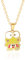 Hello Kitty Sanrio Keroppi-Halskette f r Damen, 45,7 cm, 18-kar tiges Gold, mit 3D-Anh nger, Emaille, offizielles Lizenzprodukt, Messing, Kristall, Messing, Kristall