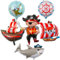 6 Pièces Ballon Pirate Décoration Anniversaire Pirate Ballon Décorations de Navire Pirate Ballon Décoration de Carnaval Requin Ballon Pirate pour Fête d'Anniversaire