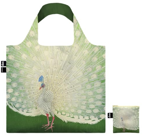 LOQI Ohara Koson - Pauw/Peacock c. 1925-1936 Recycelter Beutel, grün, westlich, Grün, Westlich