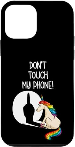 Einhorn Handyhülle Lustiges Einhorn Dont Touch My Phone Hülle für iPhone 12 mini