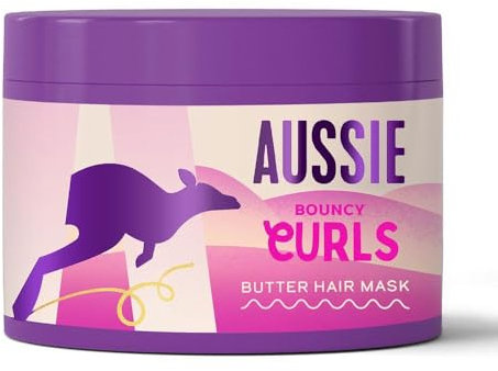 Aussie Bouncy Curls Maske, lockiges Haar, Jojoba-Öle, Macadamianuss und Kokosnuss