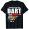 Dart trikot für herren Dart Dartboard T-Shirt Schwarz S Klassisches Dart T-Shirt mit V-Ausschnitt und Kurzarm