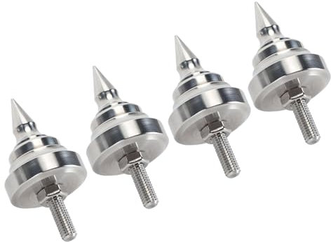 Speaker Isolation Feet, 4Pcs HiFi Speaker Isolation Spike Feet Shockproof, Adjustable Stainless Steel Turntable Isolation Platform for Amplifier CD DVD Player (M12)