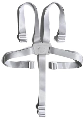 1 Stück 5 Punkt Gurt Sicherheitsgurt Hochstuhl Multifunktional Kinderschutzgurt Hochstuhl Gurt für Buggy, Kindersitz, Kinderwagen und Hochstuhl, Gurt Sicherheitsgurt Hochstuhl Multifunktiona Grau