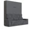 SMARTBett Schrankbett M1 180x200 Vertikal Anthrazit inkl.Anthrazit Sofa
