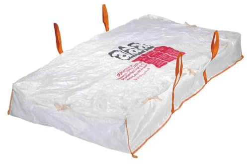 Big Bags Plattenbag Asbest Traglast - bis 1500 kg Schüttgutbehälter, Transportsack, Entsorgungssack 320 x 125 x 30 (15 stück)
