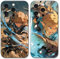 nurkorki 2 Stück Cartoon Anime Handyhülle für iPhone 11 6.1, Cool The Legend of Zelda Muster Design Schutzhülle Weich TPU Silikon Stoßfest Bumper Case, Blue Eyes