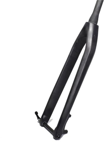 BSFHQS VTT Fourche Rigide 26/27.5/29er Fourche Avant De Vélos en Fiber De Carbone 1-1/2 Conique Frein À Disque Fourche À Axe Traversant 100 * 15mm(Matt Black,26in)