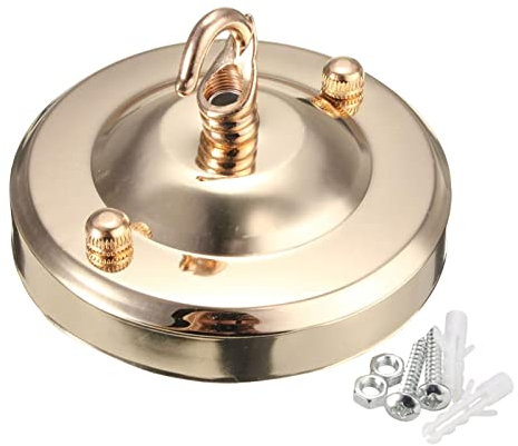 FewNvWa Chandelier Light Fitting Base Ceiling Rose Hook Plate, gold