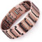 JFUME Bracelets magnétiques en cuivre pur pour hommes, 20,3 cm, réglables, accessoires 4 en 1, avec outil de retrait de maillon, Mittelgroße, Cuivre, Pas de gemme