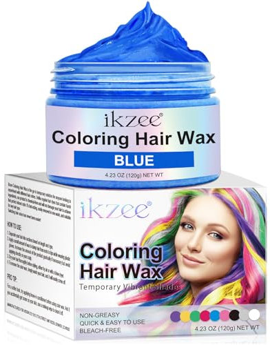 Blue Haarwachs, Temporäre Blau Haarsprayfarbe, waschbares Blue Haarspray, Instant-Haarfärbemittel, Natürliche Haarfarbe, Styling-Haarton für Männer, Frauen, Party (Blau, 1)