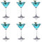 Lot de 6 verres à martini classiques soufflés à la main, 105 ml, parfaits pour Martini Cosmopolitan Gimlet Home Bar Party et coffret cadeau