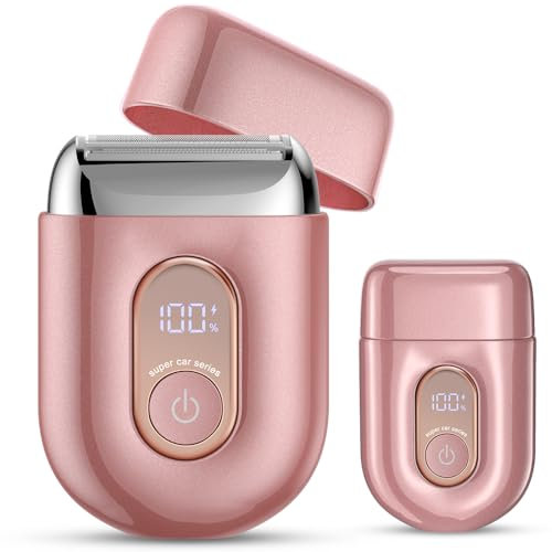 Afeitadora Mujer Zona Íntima y Facial – Amurhey Depiladora Eléctrica Indolora Recargable USB-C, Uso Húmedo y Seco, IPX7 Impermeable, Mini Rasuradora Portátil