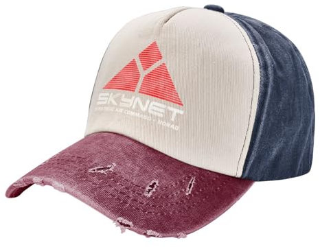 Distressed Denim Baseballkappe Skynet SAC NORAD Getragen Klassisch Cool A Washed Baseballkappe Hut Klassische Mode Retro Kappe