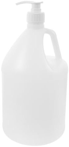 Kichvoe 1 Gallon Plastic Pump Bottle 4l White Semi- Liquid Storage Container with Handle for Water Chemicals and Camping