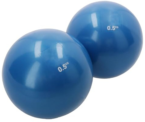 Soft Weighted Toning Balls 2 x 0.5kg For Yoga Pilates Exercise Gym Core Training