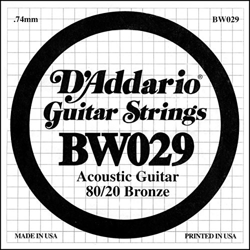 D'Addario .029 Bronze Wound Single String for Acoustic Guitar