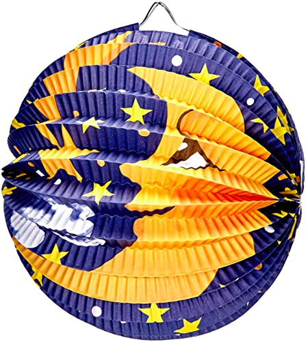 Amscan 1001 - Laternenset für Kinder, Mondlaterne und Laternenstab, St. Martin, Laternenumzug, Lampion