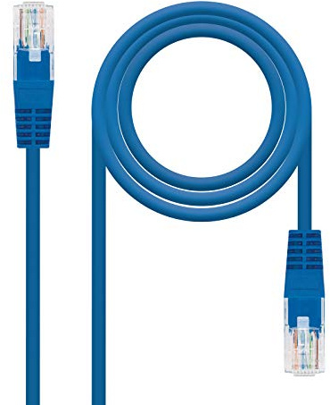 Nanocable 10.20.0100-BL - Ethernet Netzwerkkabel RJ45, Cat5e UTP AWG24, blau, 0.5 mts