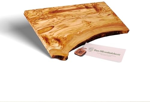 DAS OLIVENHOLZBRETT® Schneidebrett rustikal 40cm x20cm x2,5cm