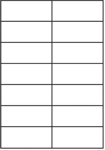 1400 ETIKETTEN 105 X 42,3 MM WEISS KOMPATIBEL ZWECKFORM 3653