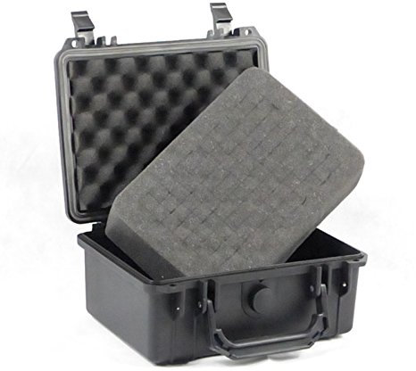 BUZE 3 Liter Universalkoffer mit Schaum, Outdoor, Kamerakoffer, wetterfester, staubdichter Koffer, Innenmaße: LxBxH: 208x144x92 mm