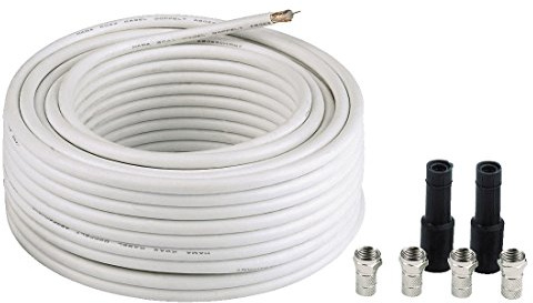 Hama SAT - Cable coaxial (20 metros), blanco