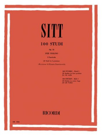 SITT - Estudios Op.32 Vol.1: 20 Estudios en 1ª Posicion para Violin (Zanettovich)