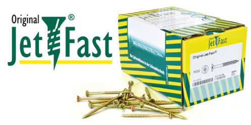 JET-FAST 4,0x50mm Spanplattenschraube TORX gelb vz TG Menge 200 Stück