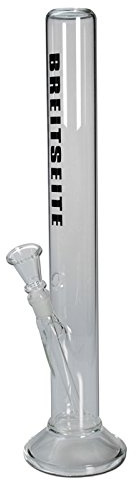 Near Dark Breitseite Glasbong Zylinderbong H 450mm, Durchmesser 55mm, 18,8-Schliff (NS19), Raucherbedarf, Rauchzubehör, Pfeife, Bong, Blubber, Wasserpfeife