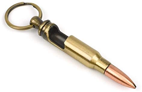 Bar Amigos - Décapsuleur militaire rétro Porte-clés 3 Calibre .308 Winchester, alliage, laiton vieilli, 8 x 1 x 1 cm