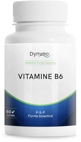 Vitamine B6 Active - Forme coenzymée bioactive P5P (pyridoxal 5-phosphate) - Système nerveux, Immunité, Énergie - 100% VNR - Haute assimilation - Sans additifs - Vegan - 60 gélules (2 mois) - Dynveo