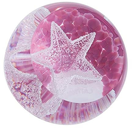 Caithness Glass Little Stars Pink Paperweight | Pink | 50mm x 50mm | Handcrafted in Scotland | Handmade Paperweight | Commemorate Special Moments with This Glass Star Sculpture | Ornamental | Boxed