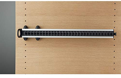 SERVETTO Krawattenhalter ausziehbar Modell A,505x82x85mm,Aluminium/Kunststoff schwarz
