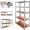OcioDual 2X Estanteria Metalica, Estanteria Trastero 180x90x40cm, Estantería Almacenaje, Estantería Metálica, Soporta 875kg Divididos en 5 Baldas, Almacenamiento Divisible, Plata