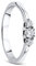 OROVI Damen Diamant Ring Weißgold, Verlobungsring 14 Karat (585) Gold und Diamanten Brillanten 0.25 Ct, Trio Diamant Ring Ring Handgemacht in Italien