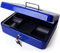 iGadgitz Home U7173 Geldkassette Abschließbar mit Münzeinsatz, Marktkassette, Cash Box, Geldzählkassette -Blau -12 (30cm)