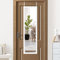 Americanflat 38x130 cm Türspiegel zum Einhängen - Ganzkörperspiegel - Große Spiegelfläche - Bruchsicheres Glas mit Metallbügel zum Aufhängen Badezimmer, Schlafzimmer - MDF-Rahmen Weiß