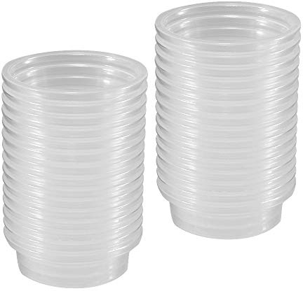 YOGURTCK 100pcs Crested Gecko Feeding Cups Reptile Feeder Bowls for Putting in Water and Food, Fit Lizard and Other Small Animals Pet Supplies 0.5oz