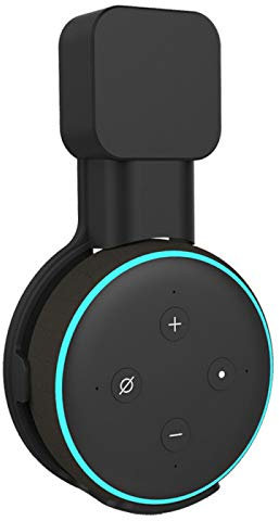 Wall Mount Stand for Dot 3rd Generation(2023 Release) & Smart Speakers,Compact Bracket Case Plug in Kitchen Bathroom Bedroom, Built-in Cable Management.