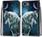 nancencen Kompatibel mit iPhone 7 / iPhone 8 / iPhone SE 2020 Handyhülle, PU Leder Flip Cover Wallet Hülle (Anti-Fall) - Schwarzer Wolf