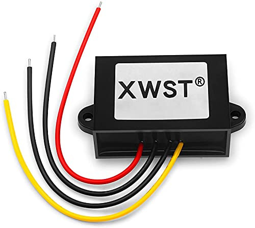 XWST Konverter Stabilisator CC12 V24V auf 24V 1A 24W Spannungsregler DC 9-36V bis 24V Trafo Adapter für Auto LKW Fahrzeug Motor Boot