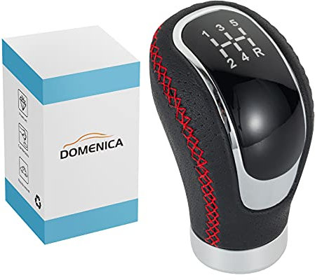 DOMENICA 5 6 Velocidades Pomo Palanca de Cambios Universal con 8mm 10mm 12mm Adaptadores (Rojo)