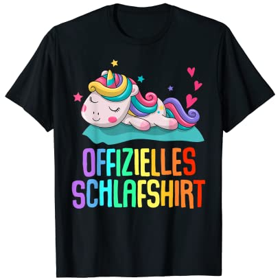 Offizielles Schlafshirt Pyjama Einhorn Unicorn Fun Geschenk T-Shirt
